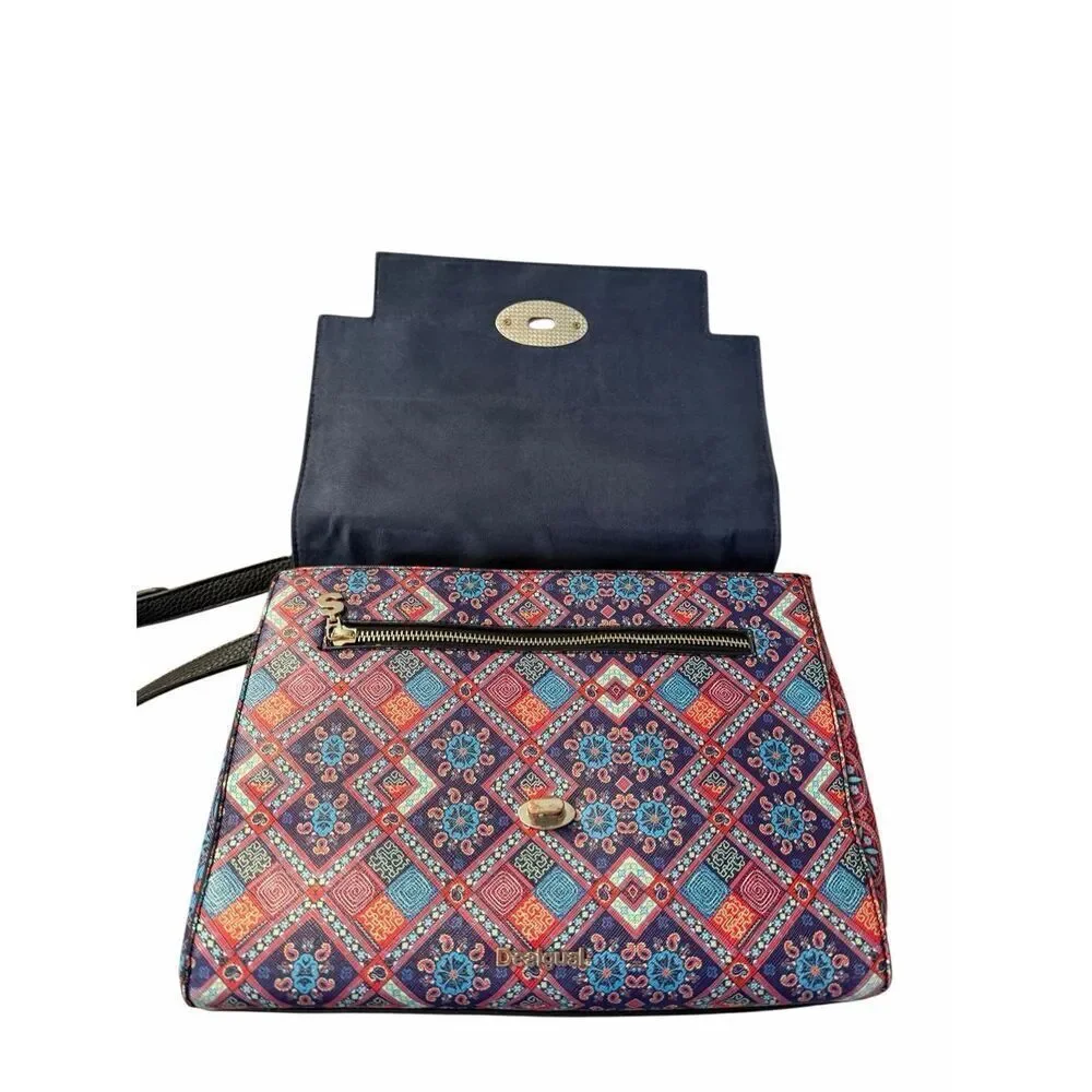 Desigual Roma Birmania Satchel Crossbody Bag Multicolor - Picture 7 of 14